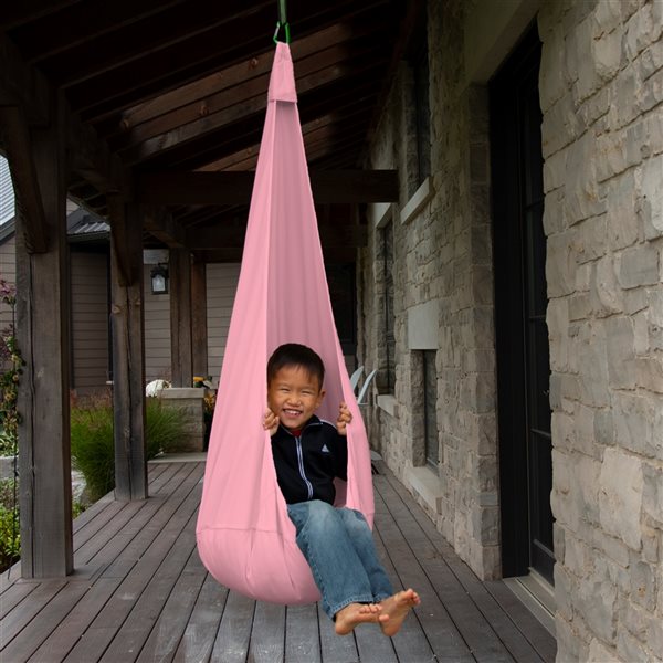 Vivere Bubblegum Hanging Chair with Carabiner and Carry Pouch