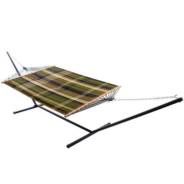 Vivere 13-ft Frontier Camo Cotton Hammock with Steel Stand