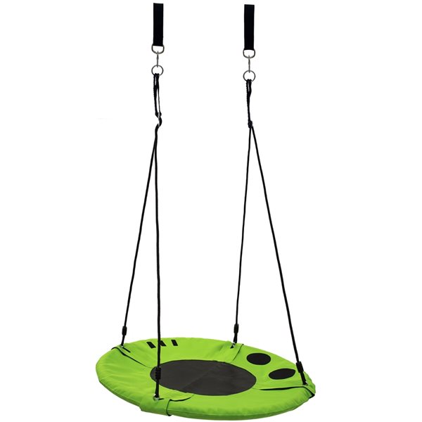 Vivere 40-in Earth Green Swing with Adjustable Hanging Ropes CSAUCR-EG