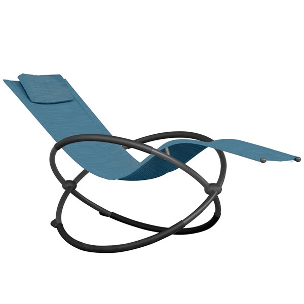 Vivere Orbital Cape Cod Acrylic Rocking Chair with Steel Frame