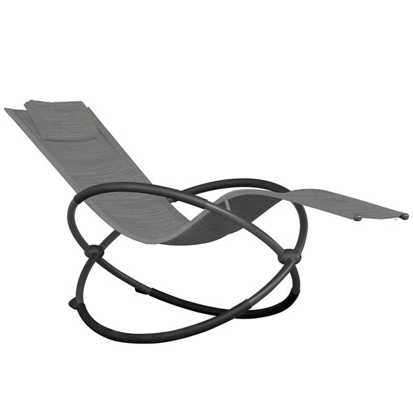 Vivere Orbital Haven Acrylic Rocking Chair with Steel Frame