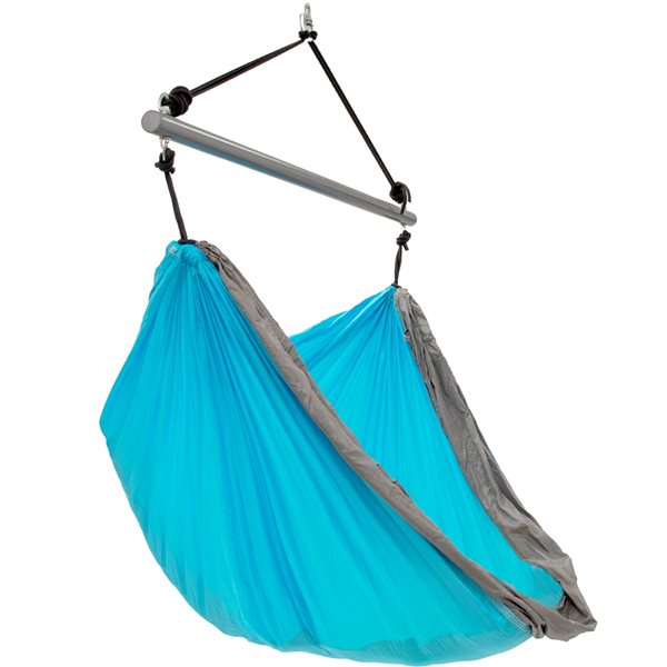 Hamac Parachute portatif turquoise par Vivere en nylon avec poches intégrées