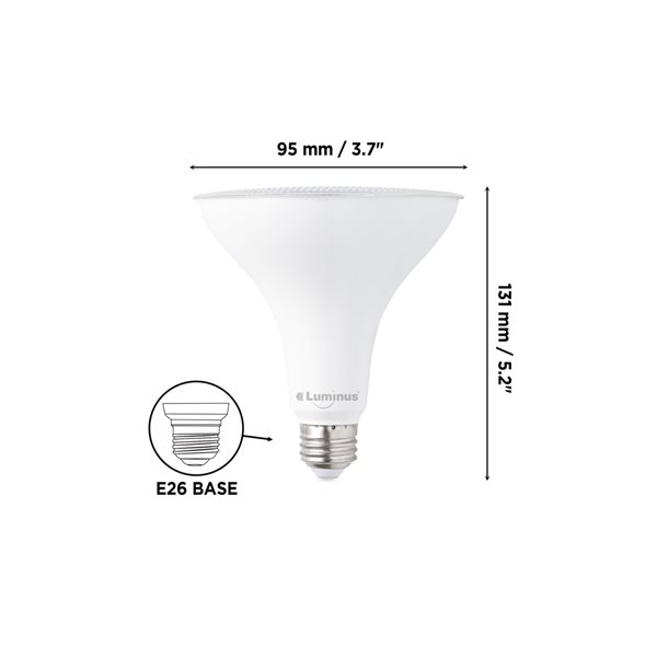 Luminus 120 Watt Equivalent PAR38 Dimmable Flood Bulb 3000K Bright White (6-Pack)