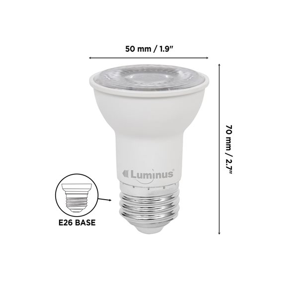 Luminus 50 Watt Equivalent PAR16 Dimmable Bulb 3000K Bright White (6-Pack)