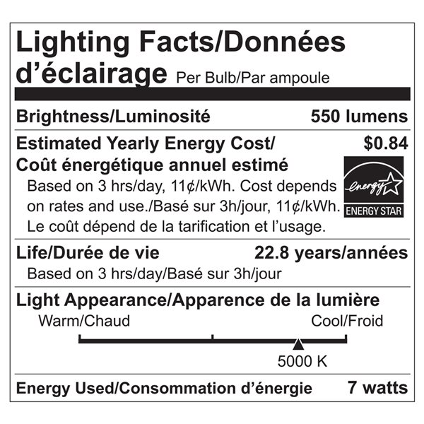 Ampoule à DEL R20 équivalent à 50W réglable 5000K lumière de jour par Luminus, paquet de 6