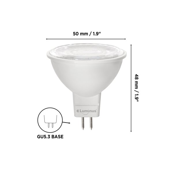 Luminus 35 Watt Equivalent MR16 Dimmable Bulb 3000K Bright White (6-Pack)