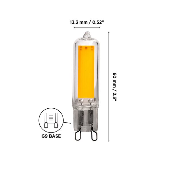 Luminus 45 Watt Equivalent G9 Dimmable Bulb 3000K Bright White (12-Pack)