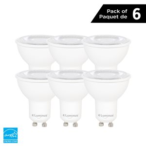 Luminus 35 Watt Equivalent GU10 Dimmable Bulb 3000K Bright White (6-Pack)