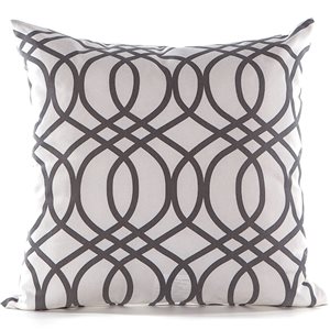 Gouchee Home Disco 20-in x 20-in Square Grey Throw Pillow