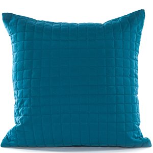 Gouchee Home Grid 18-in x 18-in Square Teal Throw Pillow