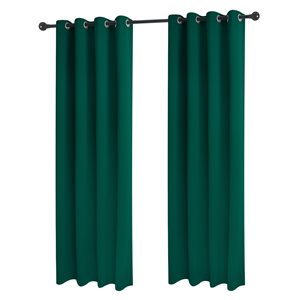 Gouchee Home Metrol 96-in Green Polyester Light-Filtering Curtain Panel Pair