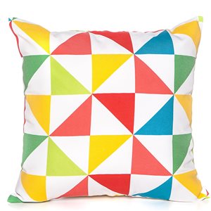 Gouchee Home Ellis 18-in x 18-in Square Red/Yellow Throw Pillow