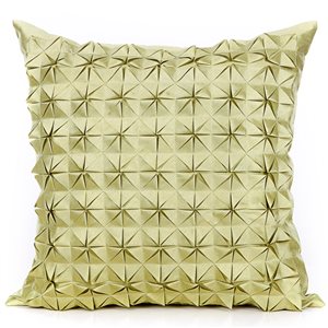 Gouchee Home Slick Cut 18-in x 18-in Square Lime Throw Pillow