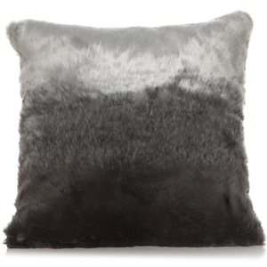 Gouchee Home Lush 18-in x 18-in Square Dark Grey/White Throw Pillow