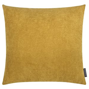 Coussin décoratif carré moutarde de 20 po x 20 po Alfa par Gouchee Home