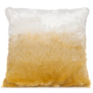 Gouchee Home Lush 18-in x 18-in Square Yellow/White Throw Pillow