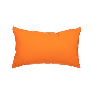 Coussin décoratif rectangulaire orange de 12 po x 20 po Soleil par Gouchee Home