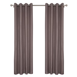 Gouchee Home Thanja 96-in Taupe Polyester Light-Filtering Curtain Panel Pair