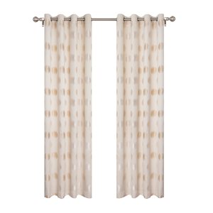 Gouchee Home Kolla 96-in Natural Polyester Light-Filtering Curtain Panel Pair