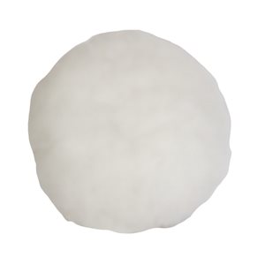 Coussin à recouvrir en polyester rond blanc de 16 po x 16 po Peel par Gouchee Home, ens. de 2