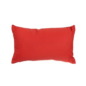 Coussin décoratif rectangulaire rouge de 12 po x 20 po Soleil par Gouchee Home