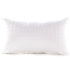 Gouchee Home Grid Long 20-in x 12-in Rectangular White Throw Pillow