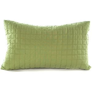 Gouchee Home Grid Long 20-in x 12-in Rectangular Lime Throw Pillow