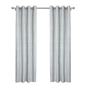 Gouchee Home Kalay 96-in Green Polyester Light-Filtering Curtain Panel Pair