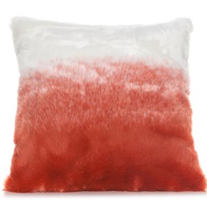 Gouchee Home Lush 18-in x 18-in Square Orange/White Throw Pillow