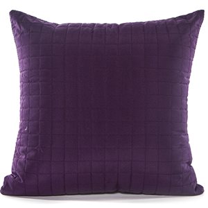 Gouchee Home Grid 18-in x 18-in Square Purple Throw Pillow