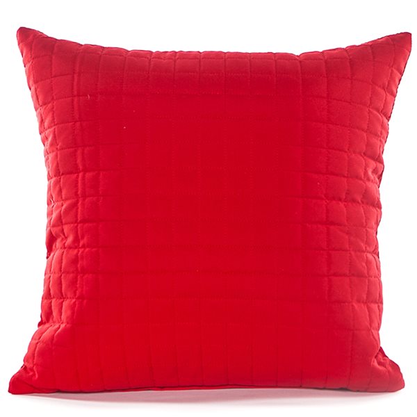 Gouchee Home Grid 18-in x 18-in Square Red Throw Pillow