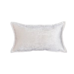 Gouchee Home Nicole 12-in x 20-in Rectangular Ivory Throw Pillow