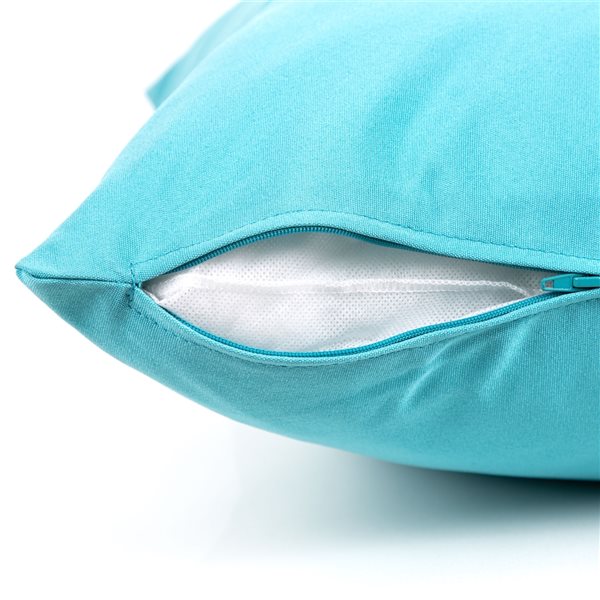 Gouchee Home Soleil 12-in x 20-in Rectangular Peacock Green Throw Pillow