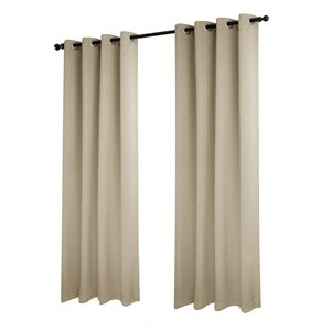 Gouchee Home Lingle 96-in Gold Polyester Light-Filtering Curtain Panel Pair