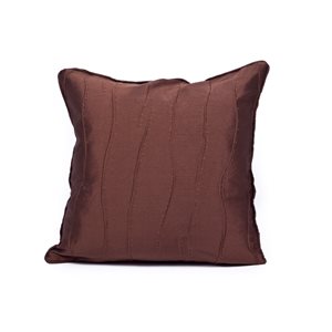 Gouchee Home Flo 18-in x 18-in Square Chocolate Throw Pillow