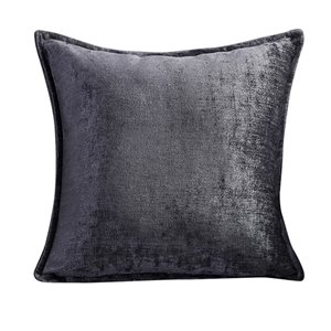 Gouchee Home Mejest 18-in x 18-in Square Charcoal Throw Pillow