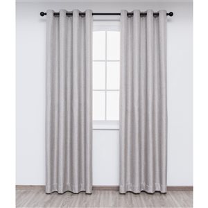 Gouchee Home Elsa 96-in Silver Polyester Blackout Thermal Lined Curtain Panel Pair