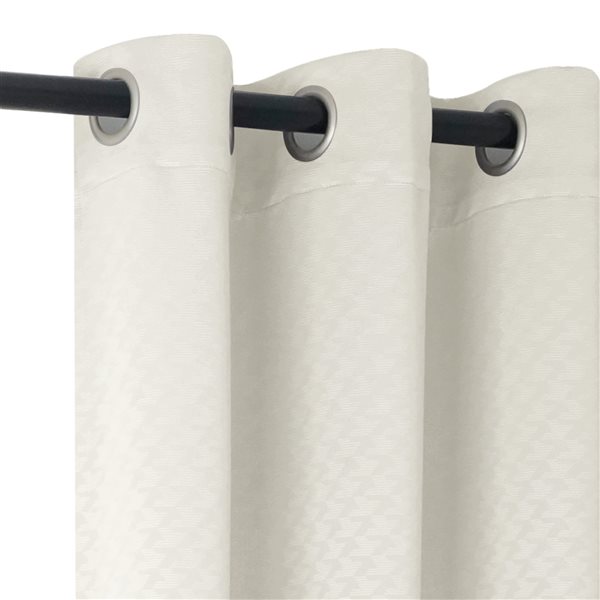 Panneau de rideau filtrant double beige en polyester Metrol par Gouchee Home de 96 po