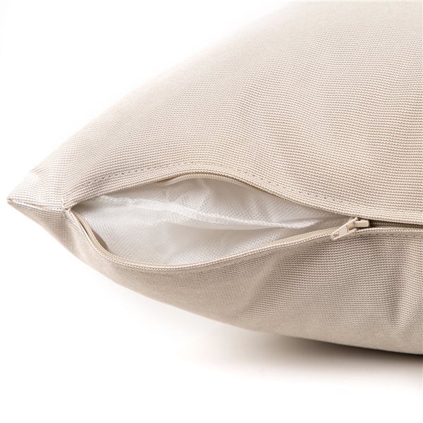 Gouchee Home Soleil 18-in x 18-in Square Beige Throw Pillow