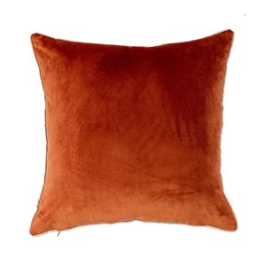 Gouchee Home Solid Velvet 18-in x 18-in Square Orange Throw Pillow