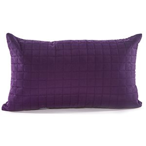 Gouchee Home Grid Long 20-in x 12-in Rectangular Purple Throw Pillow