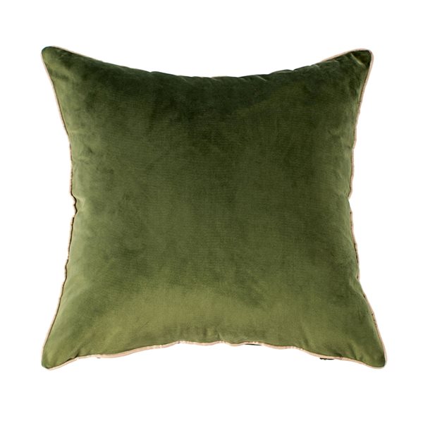 Gouchee Home Solid Velvet 18-in x 18-in Square Green Throw Pillow