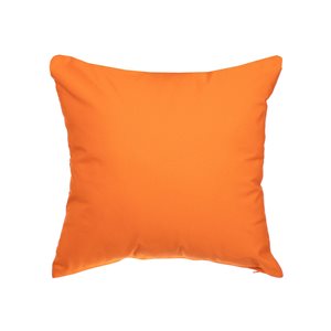 Coussin décoratif carré orange de 18 po x 18 po Soleil par Gouchee Home