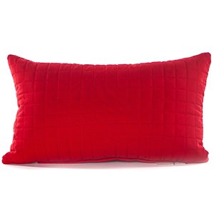 Gouchee Home Grid Long 20-in x 12-in Rectangular Red Throw Pillow