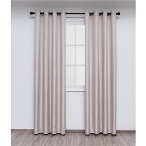 Gouchee Home Elsa 96-in Oyster Polyester Blackout Thermal Lined Curtain Panel Pair