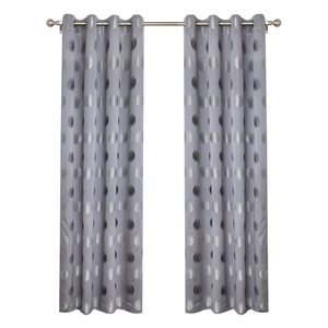 Gouchee Home Kolla 96-in Grey Polyester Light-Filtering Curtain Panel Pair
