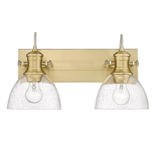 Luminaire pour meuble-lavabo Hines par Golden Lighting transitionnel bronze à 2 lumières