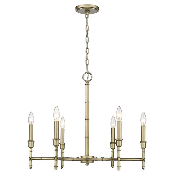 Golden Lighting Cambay 6-Light White Gold Modern/Contemporary Chandelier