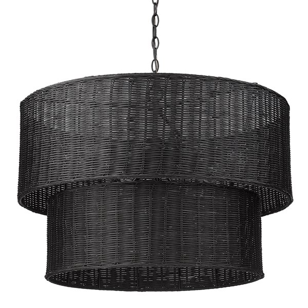 Golden Lighting Erma 9-Light Matte Black Transitional Chandelier