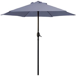 ProYard Decor 7.5-ft Grey Market Patio Umbrella
